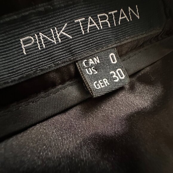 Pink Tartan Black Textured Metallic Midi Skirt · Size 0 · Excellent Pre-Loved Co - Picture 4 of 4
